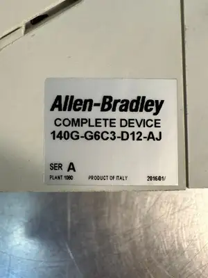 Allen Bradley 140G-G6C3-D12-AJ SERIES A MOLDED CASE CIRCUIT BREAKER (2.1.3)