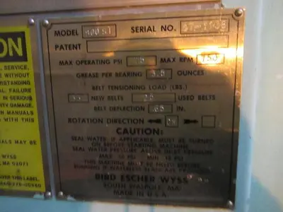 USED VOITH SULZER 800 CENTRISORTER