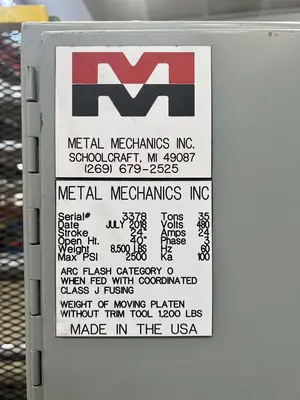 USED 2018 METAL MECHANICS METAL MECHANICS HORIZONTAL PRESS
