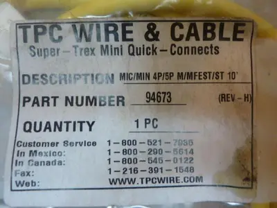 NEW TPC WIRE & CABLE SJ00