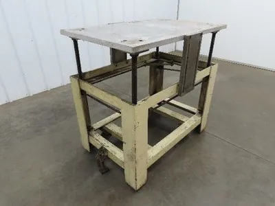 1" Aluminum Top  Steel Base Work Bench Table 24"x36" x 26-36"Adjustable Height