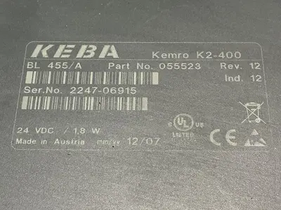 USED KEBA K2-400 BL 455 A