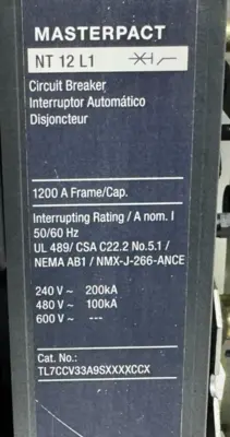 USED SQUARE D NT 12 L1