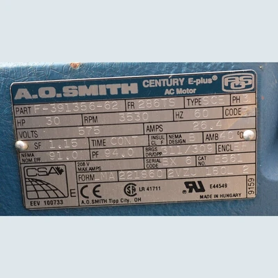 A.O Smith 30 HP Electric Motor