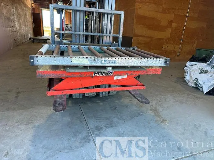 Used PRESTO XL 36-20 SCISSOR LIFT TABLE Sawmill Material Handling | CAROLINA MACHINERY SALES #422387