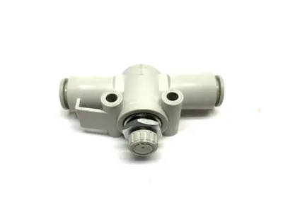 USED SMC PNEUMATIC IN-LINE FLOW CONTROL VALVE 5/16" OD