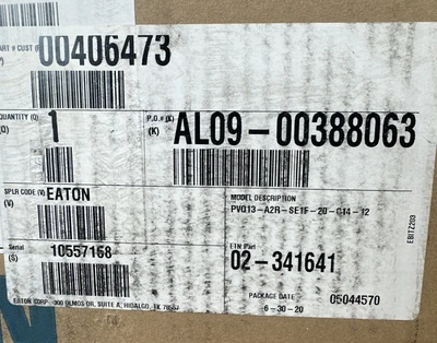 New | in-Stock Eaton 02-341641 Hydraulic Pumps Indiana US | J&J Industrial Supply #1259663