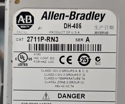 Allen Bradley 2711P-K6M3A / 2711P-RN3 SerA Panel View (BIN425)