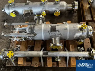 USED B E Peterson, Inc. 4" x 60" BE Peterson Distillation Column Reboiler Unit, 316 S/S, 200#