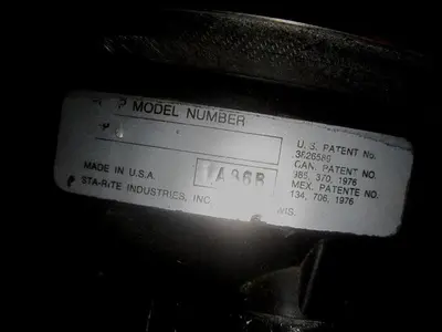 Pump, PVC, Centurion, Mdl A86B, 1-1/2" Inlet, 1/2 HP, Pool #S739955
