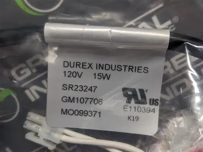 Kohler / Durex Industries GM107706 Breather Tube Heater 120V 15W New