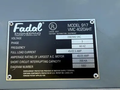 USED 1997 FADAL VMC-4020HT