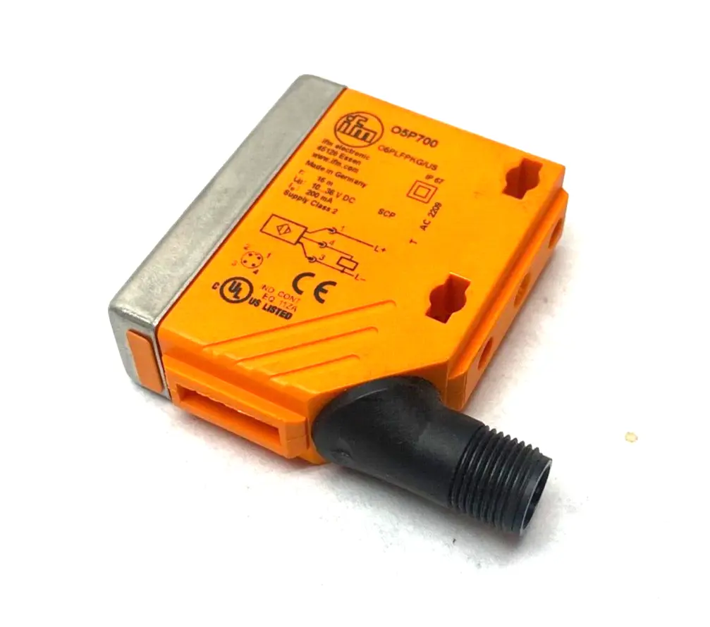USED IFM RETRO-REFLECTIVE LASER SENSOR M12 4-PIN