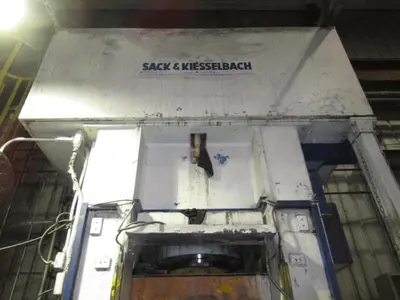 400 TON SACK & KIESSELBACH STRAIGHT SIDE HYDRAULIC PRESS: STOCK #12328
