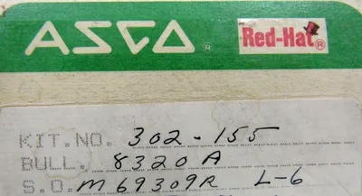 NEW ASCO 302-155 VALVE REBUILD KIT 302155