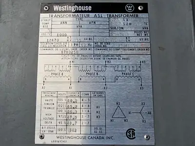 Used WESTINGHOUSE AWP-2 Transformers British Columbia CA | Lenmark #1426476