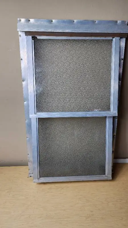 Aluminum Frame Window with Glass Pane - Total Dimensions 17 1/2 x 28 1/2