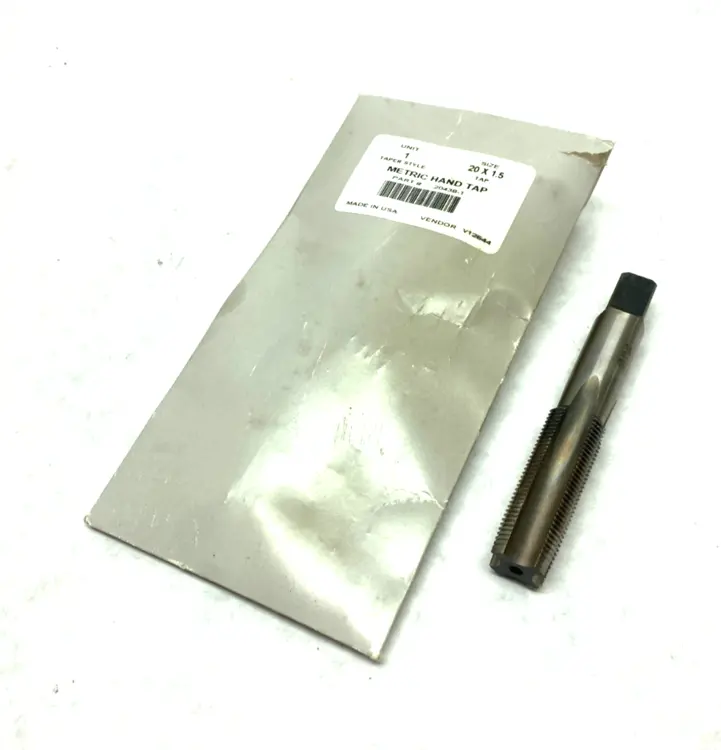 Used UNBRANDED STRAIGHT FLUTE HAND TAP M20X1.50 TAPER D6 BRIGHT HIGH SPEED STEEL Taps & Dies | Maverick Industrial Sales #1105723