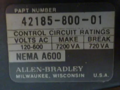 USED ALLEN BRADLEY 509-AOD SER B