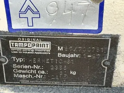 Used 1997 TAMPOPRINT HERMETIC 61 Pad Printers Ohio US | HGR 24 #1486773