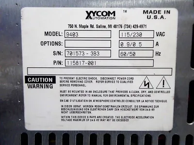 Xycom 9403 Industrial Workstation Monitor 115817-001 FOR PARTS