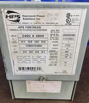 USED HAMMOND POWER SOLUTIONS C1FC50LE