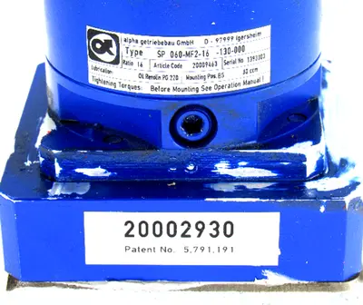 USED ALPHA GETRIEBEBAU SP060-MF2-16-130-000
