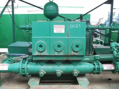 USED OILWELL S-856-10, (FORMERLY S-824-10) 5X8 TRIPLEX MUD PUMP PACKAGE