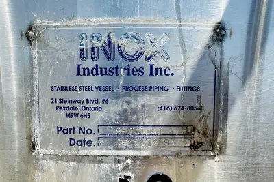 USED 1994 INOX S.S. V-BOTTOM STORAGE TANKS