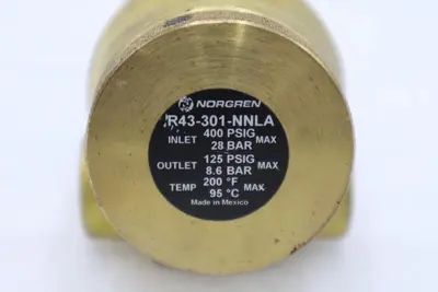 NORGREN R43-301-NNLA / R43301NNLA BRASS VALVE NEW (EIGHT AVAILABLE) STOCK H963