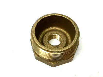 None | Brass Reducer Fitting 2" Male NPT to 1/2" Female NPT - New Other