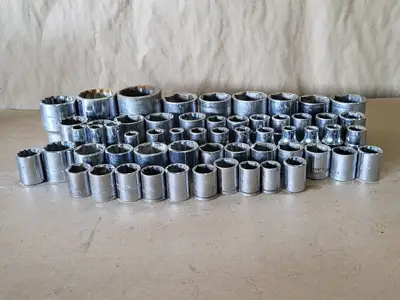 Assorted Socket Set, 3-/8" to 1-1/2", 10-24 mm, 58 pc