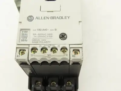 Allen Bradley 190-CPS40 Motor Starter Contactor Overload Block 3Ph 600V 16A 120V