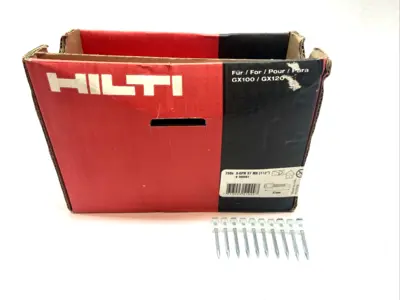 USED HILTI 750X X-GPN 37 MX PLYWOOD NAILS FOR GX120 COLLATED 1-1/2" BOX OF 7