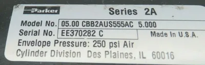 NEW PARKER 05.00 CBB-2AUS555AC CYLINDER SERIES 2A 0500CBB2AUS555AC