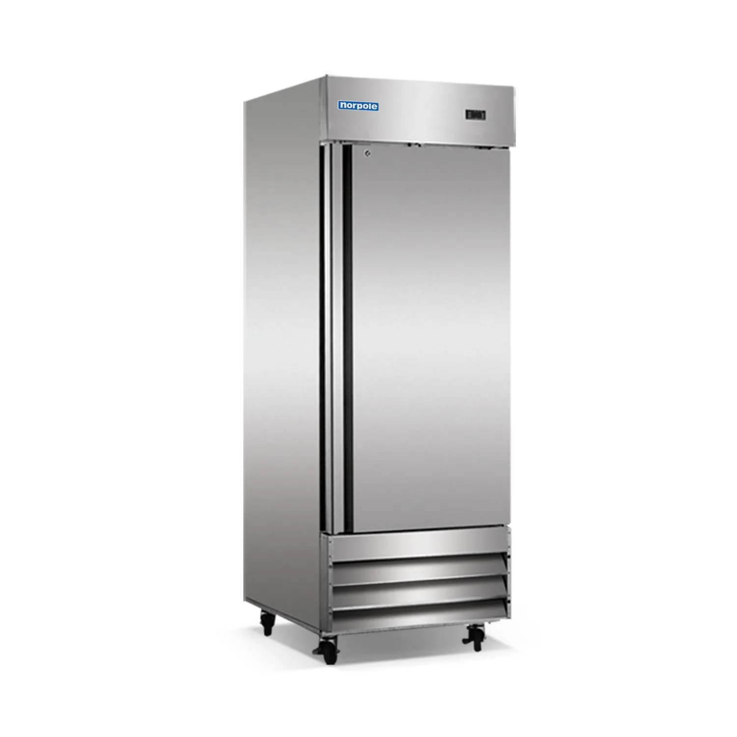 126-0020 Norpole NP1F 1 Solid Door Upright Self Contained Reach In Freezer