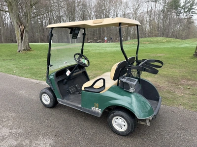 (1) 2015 E-Z-Go golf cart with a Kawasaki gas engine, includes club and ball washer, does not includ...