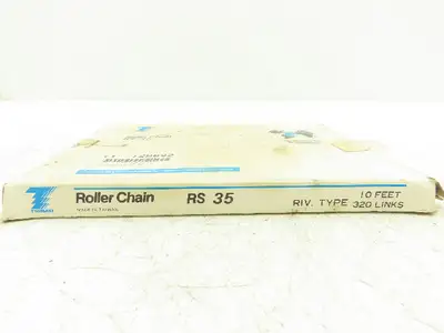 Tsubaki 2W092 #35 Roller Chain Riveted 10 Feet Length Lot Of 2