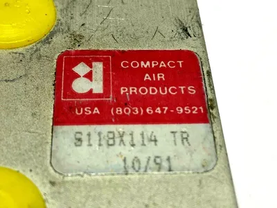 USED COMPACT AUTOMATION CYLINDER 1-1/8" 1-1/4" STROKE 1/8" NPT