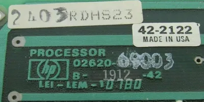 USED HEWLETT PACKARD 02620-09003 CIRCUIT BOARD 42-2122 B-1912-42 0262009003