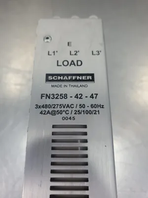 Schaffner FN3258-42-47 Filter Module, 42A, 3x480/275VAC. 4B-21