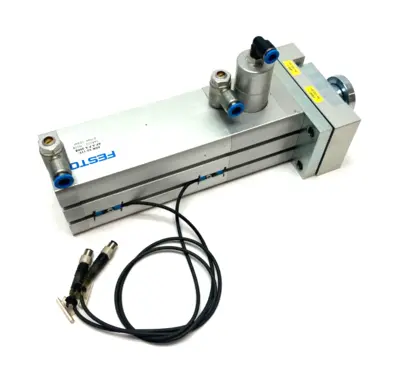 USED FESTO COMPACT CYLINDER W/ CLAMPING UNIT 548210
