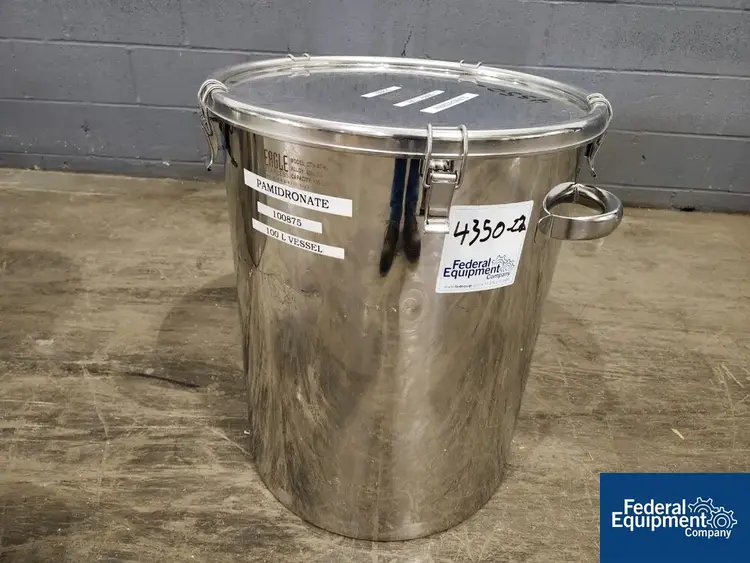 Used Eagle 26 Gal Eagle Stainless Tank, Model CTH-47-H, 316L S/S Stainless Steel Tanks Ohio US | Federal Equipment Company #127145