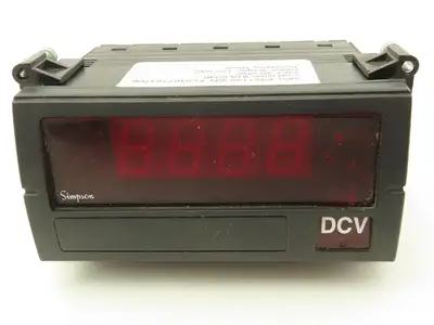 Simpson F3511030 Model F35 20VDC Digital Panel Meter 120 VAC Power Supply