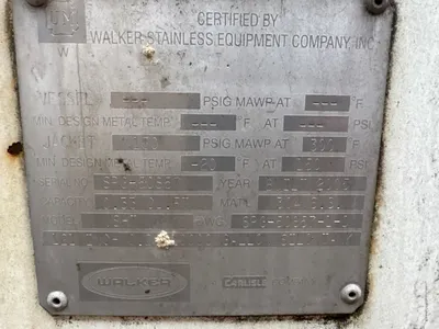 USED 2005 WALKER STAINLESS 10,000 GALLON