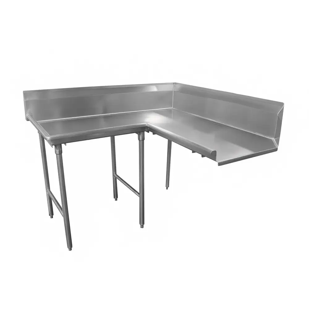 Advance Tabco DTC-K70-84L 83" Komer Clean Dishtable - Crossrails, Stainless Legs, R-L, 14 ga 304 Stainless