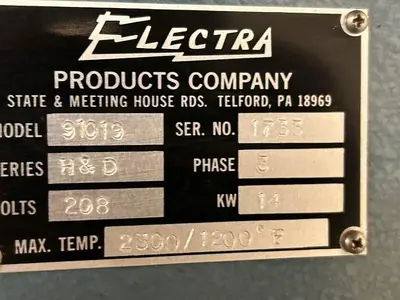 5290-180 Electra Series H&D ARR4 Model 91019 Dual Chamber Heat Treat Furnace with Quench Tank