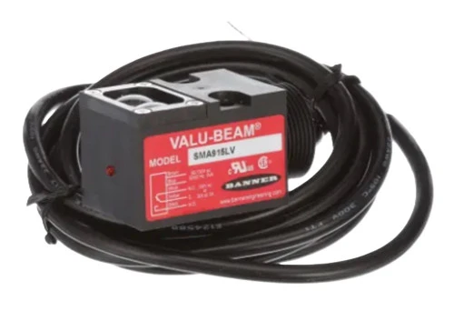 Banner SMA915LV 25879 Valu-Beam Retroreflective Sensor, Range 0.15 - 9 m [New]