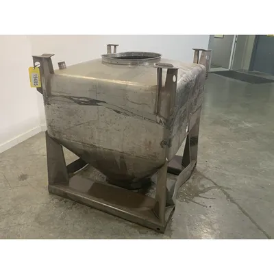 Used 1000 Liter (35 cu. Ft) IBC Matcon Stainless Steel Portable Tote Bin