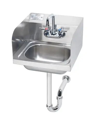 Krowne HS-5 Wall Mount Commercial Hand Sink w/ 12 1/2"L x 9 3/4"W x 5 5/8"D Bowl, Gooseneck Faucet